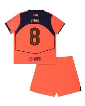 Billige Fotballdrakt Barcelona Pedri Gonzalez #8 Replika Tredjedraktsett Barn 2025-26 Kortermet (med bukser)